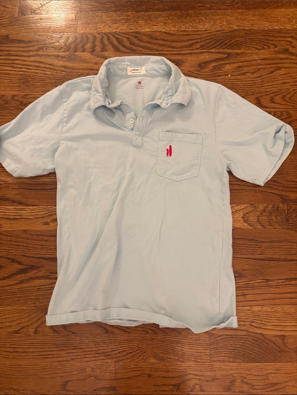 Johnnie O light blue Short-Sleeve Polo with Chest Pocket